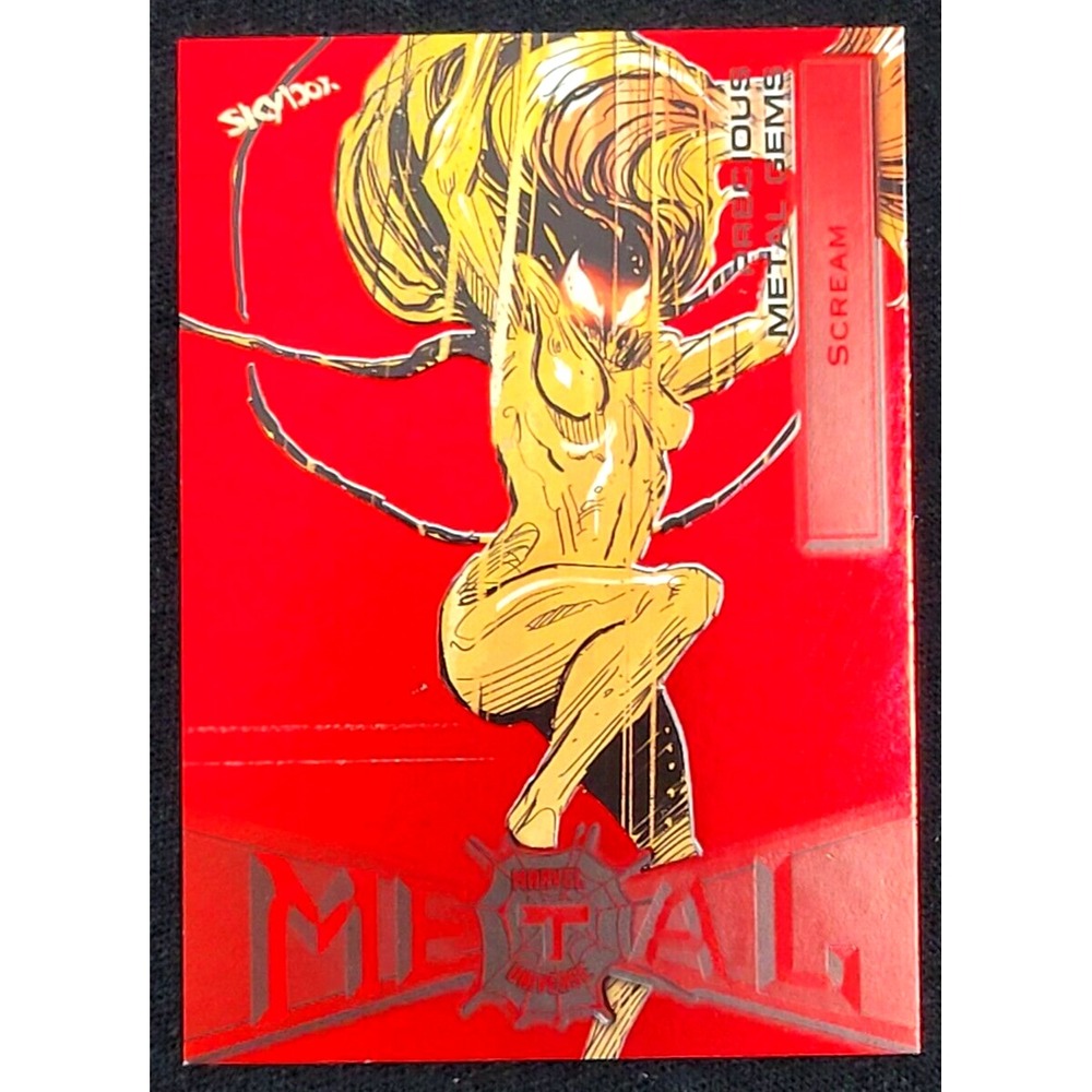 2022 UPPER DECK MARVEL METAL UNIVERSE SPIDER-MAN SCREAM RED PMG #D/100